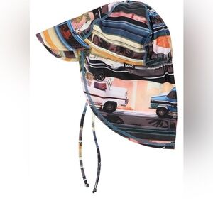 MOLO Nando Sun Hat baby 12 to 24 months Car neck cover ties big floppy hat
